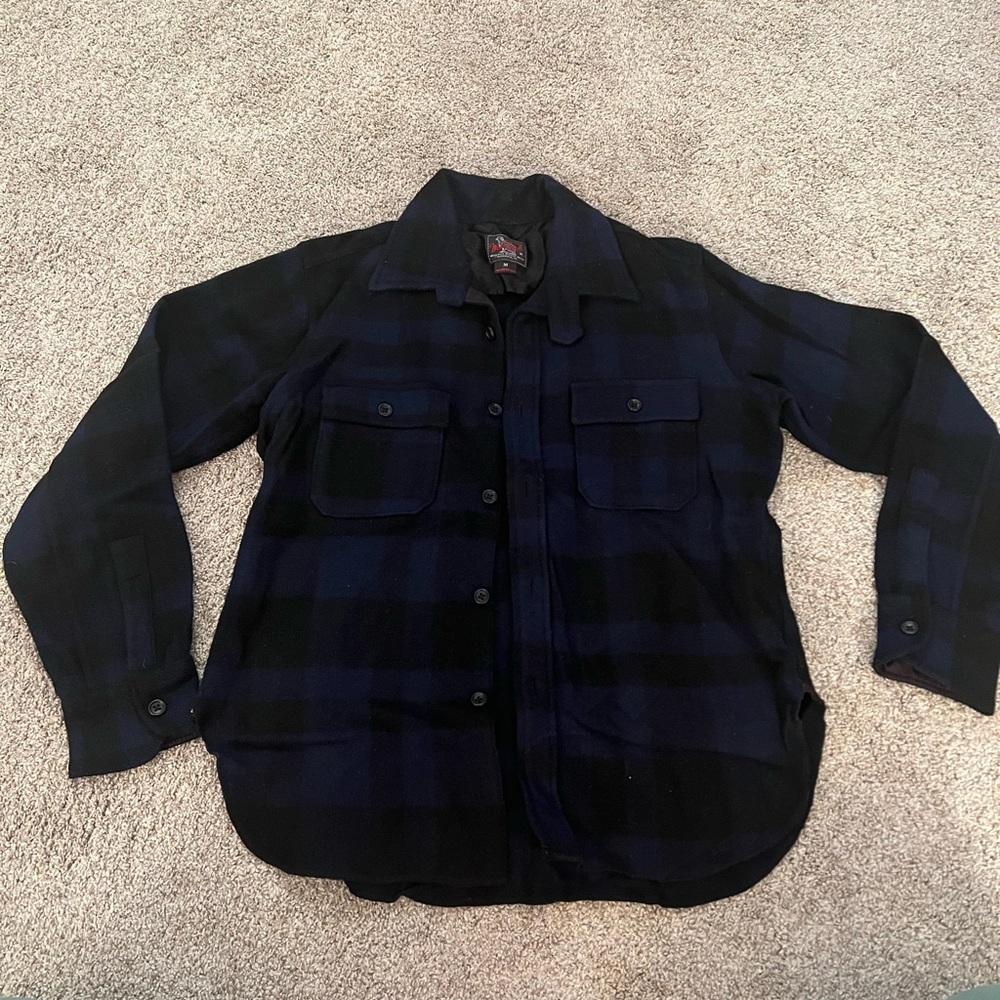 Woolrich Men’s Blue/Black Plaid Jacket/Shirt